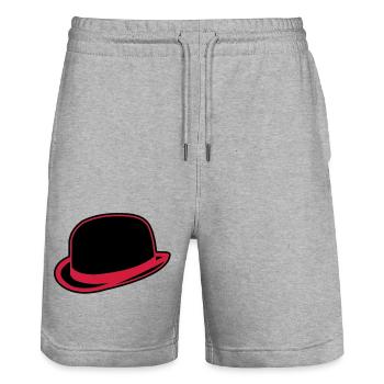 Horrorshow Orange Bowler Hat Melone Hut Clown Alex - Stanley/Stella Unisex Bio Joggingshorts Trainer  - Grau meliert - Vorne - Nik (191cm) & Marisol (170cm)