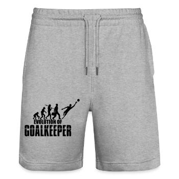 évolution de gardien de but gardien de but torhuet - Short de jogging bio TRAINER Stanley/Stella unisexe - gris chiné - Devant - Nik (191cm) & Marisol (170cm)