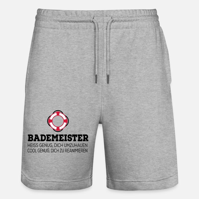Maître-nageur - Short de jogging bio TRAINER Stanley/Stella unisexe - gris chiné