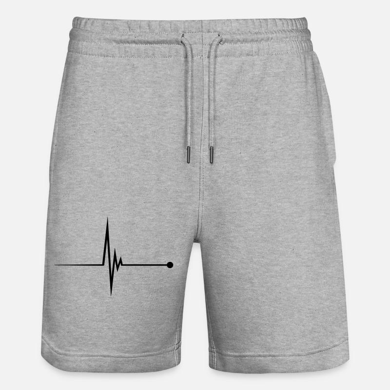 Heartbeat Pulse - Short de jogging bio TRAINER Stanley/Stella unisexe - gris chiné