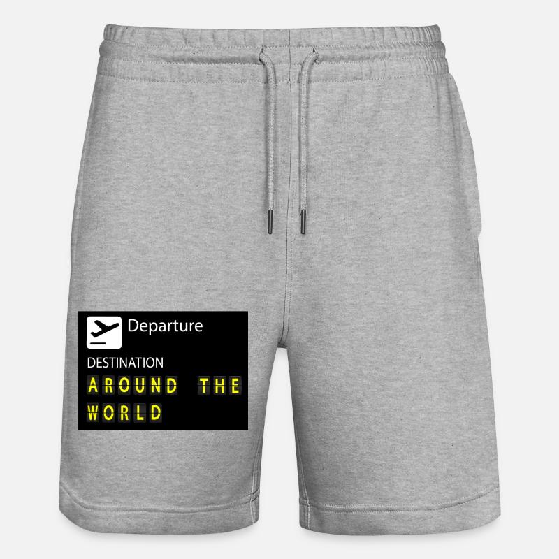 Tour du monde - Short de jogging bio TRAINER Stanley/Stella unisexe - gris chiné