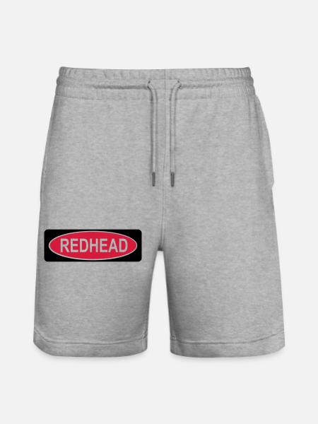Redheaded - Stanley/Stella Trainer Unisex Organic Jogging Shorts - heather grey