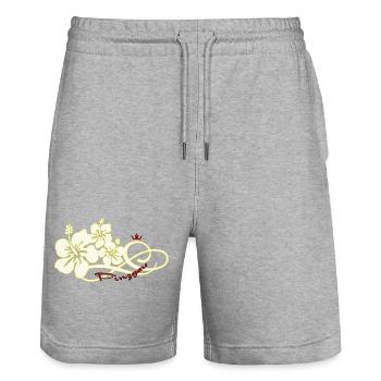 Pinzgau - Stanley/Stella Unisex Bio Joggingshorts Trainer  - Grau meliert - Vorne - Nik (191cm) & Marisol (170cm)
