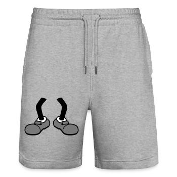 2 beine ohne koerper comic cartoon fuss schuh desi - Stanley/Stella Unisex Bio Joggingshorts Trainer  - Grau meliert - Vorne - Nik (191cm) & Marisol (170cm)