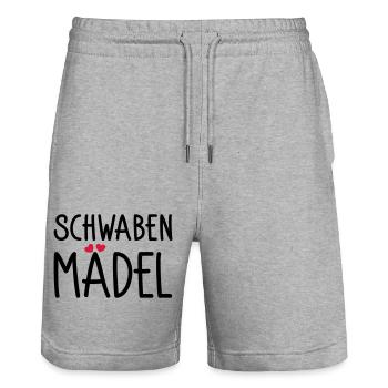 Schwabenmädel - Stanley/Stella Unisex Bio Joggingshorts Trainer  - Grau meliert - Vorne - Nik (191cm) & Marisol (170cm)