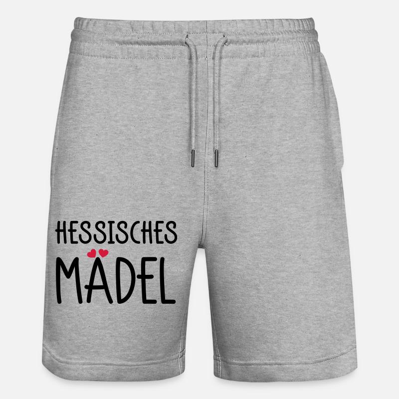 Hessisches Mädel - Stanley/Stella Unisex Bio Joggingshorts Trainer  - Grau meliert