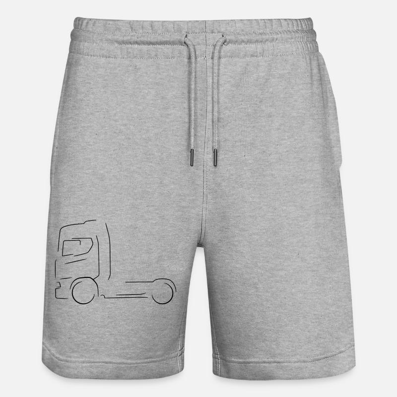 Silhouette de camion - Short de jogging bio TRAINER Stanley/Stella unisexe - gris chiné