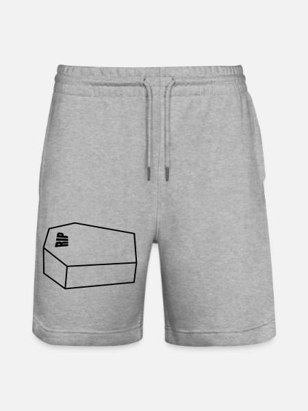 Lukket kiste RIP Hvil i fred begravelse - Stanley/Stella Trainer økologiske unisex joggingshorts - grå meleret