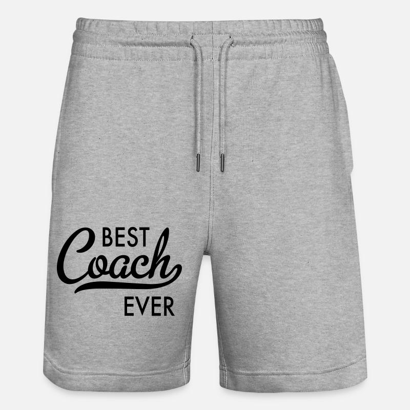 Bester Coach - Stanley/Stella Unisex Bio Joggingshorts Trainer  - Grau meliert