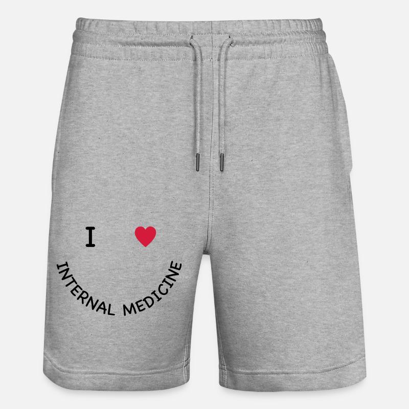 J'adore la médecine interne - Short de jogging bio TRAINER Stanley/Stella unisexe - gris chiné