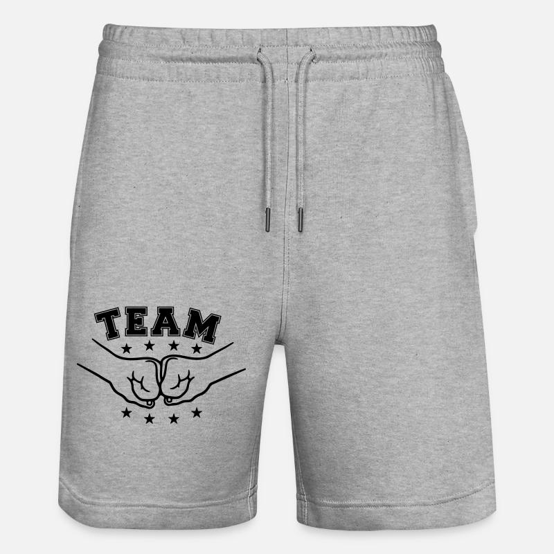 Team Freunde Faeuste - Stanley/Stella Unisex Bio Joggingshorts Trainer  - Grau meliert