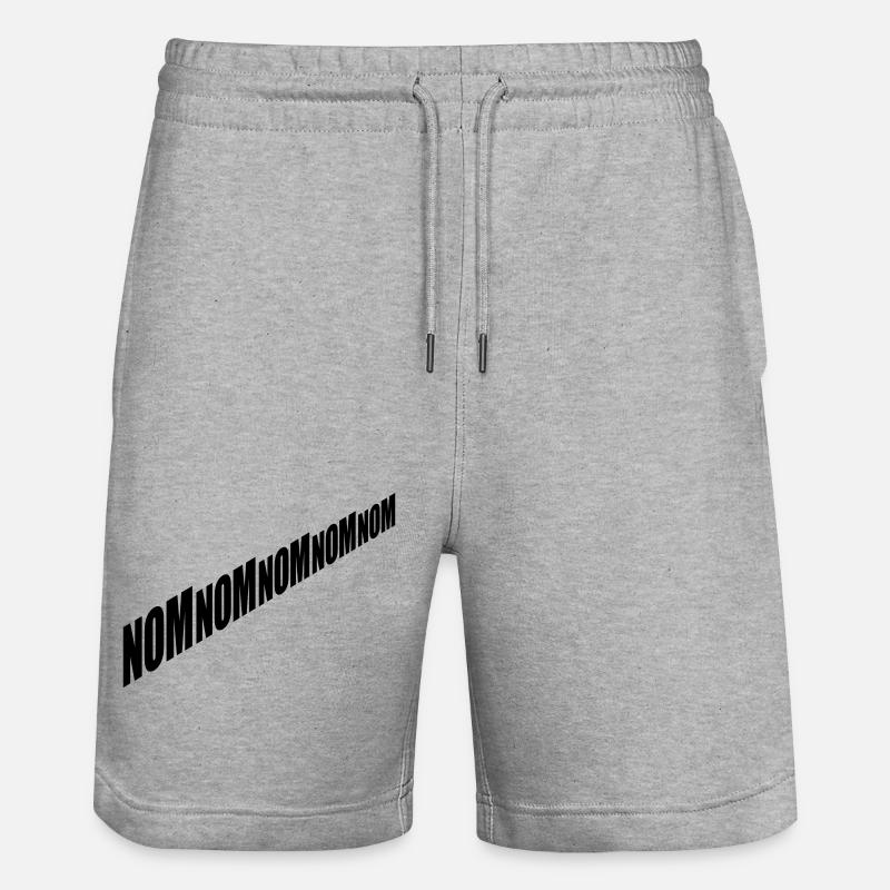 Nom Nom Nom - Stanley/Stella Unisex Bio Joggingshorts Trainer  - Grau meliert