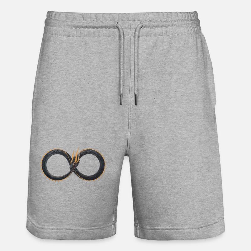 Ouroboros Dragon - Symbole Infinity - Short de jogging bio TRAINER Stanley/Stella unisexe - gris chiné