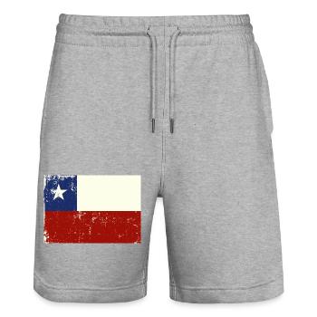 Chili - Short de jogging bio TRAINER Stanley/Stella unisexe - gris chiné - Devant - Nik (191cm) & Marisol (170cm)