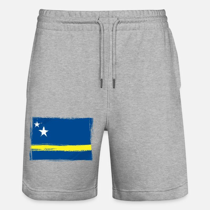 Curaçao - Short de jogging bio TRAINER Stanley/Stella unisexe - gris chiné