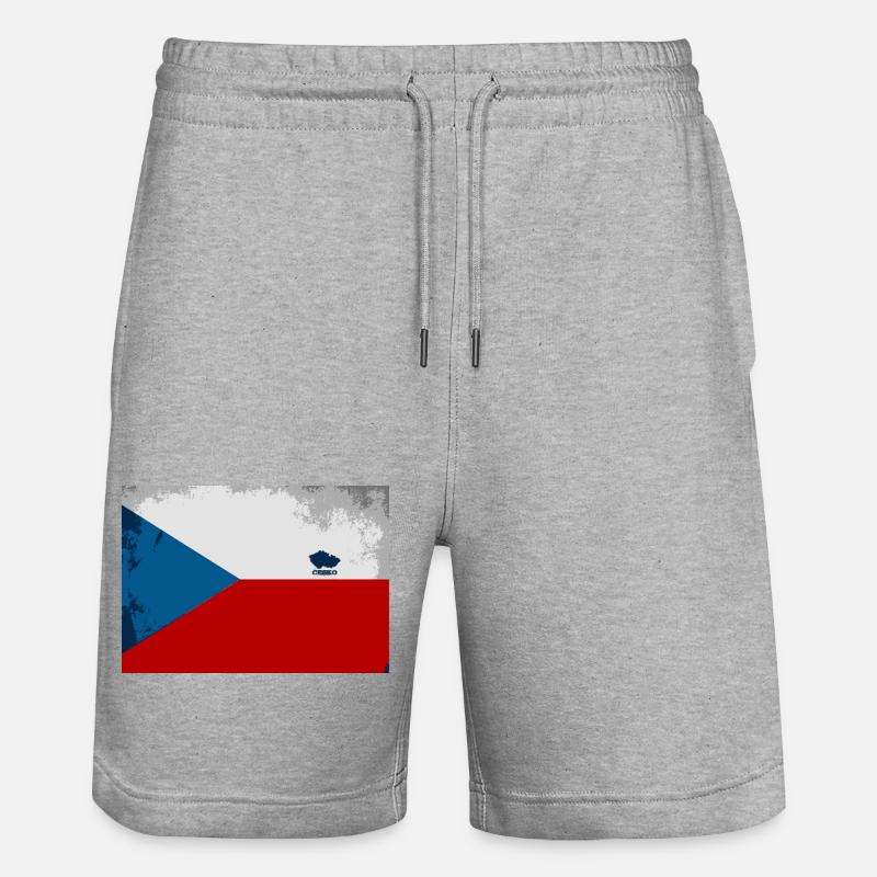 Tschechien - Stanley/Stella Unisex Bio Joggingshorts Trainer  - Grau meliert