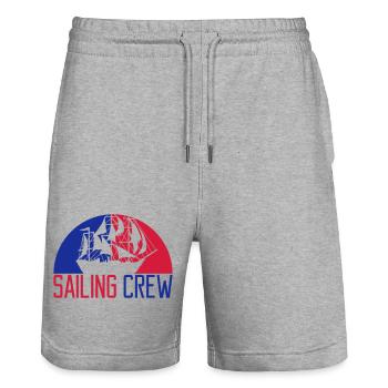 Sailing Crew Segelschiff - Stanley/Stella Unisex Bio Joggingshorts Trainer  - Grau meliert - Vorne - Nik (191cm) & Marisol (170cm)