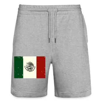 Mexico - Stanley/Stella Unisex Bio Joggingshorts Trainer  - Grau meliert - Vorne - Nik (191cm) & Marisol (170cm)