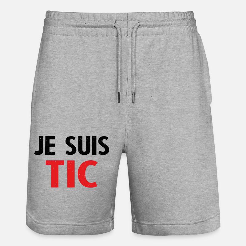 Je suis TIC - Short de jogging bio TRAINER Stanley/Stella unisexe - gris chiné