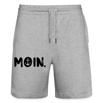 MOIN. - Northern Germany - Stanley/Stella Trainer Unisex Organic Jogging Shorts - heather grey - Front - Nik (191cm) & Marisol (170cm)