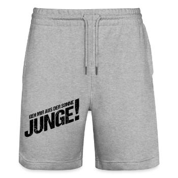 Geh mir aus der Sonne Junge - Stanley/Stella Unisex Bio Joggingshorts Trainer  - Grau meliert - Vorne - Nik (191cm) & Marisol (170cm)