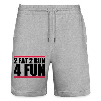 Balken 2 Fat - Stanley/Stella Unisex Bio Joggingshorts Trainer  - Grau meliert - Vorne - Nik (191cm) & Marisol (170cm)
