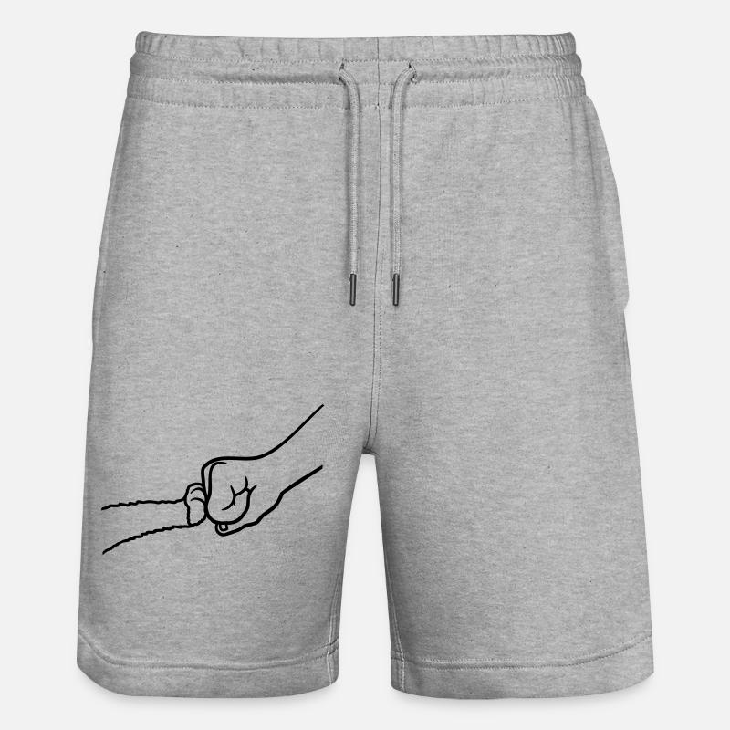 Pompe à poing Chat Brofist - Short de jogging bio TRAINER Stanley/Stella unisexe - gris chiné