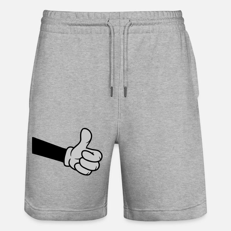 OK Comic Main Pouce - Short de jogging bio TRAINER Stanley/Stella unisexe - gris chiné