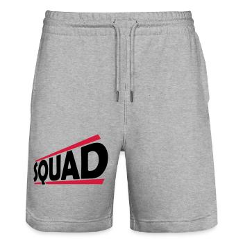 Conception du logo de l’équipe squad - Short de jogging bio TRAINER Stanley/Stella unisexe - gris chiné - Devant - Nik (191cm) & Marisol (170cm)