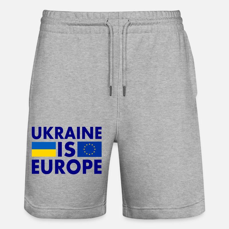 Ukraine - Short de jogging bio TRAINER Stanley/Stella unisexe - gris chiné