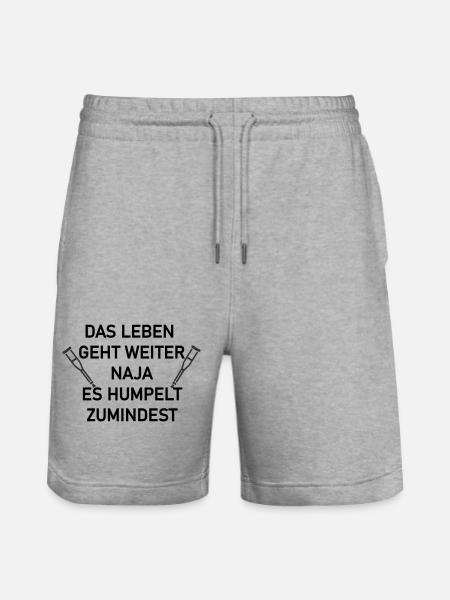 Das leben geht weiter - Stanley/Stella Unisex Bio Joggingshorts Trainer  - Grau meliert