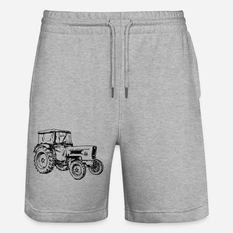 Traktor - Stanley/Stella Unisex Bio Joggingshorts Trainer  - Grau meliert