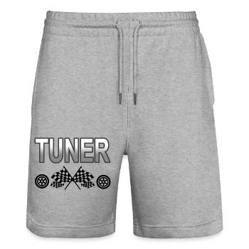 Auto - Stanley/Stella Unisex Bio Joggingshorts Trainer  - Grau meliert - Vorne - Nik (191cm) & Marisol (170cm)