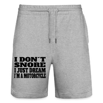 Motorcycle Moped Motorcross Gift Motorcyclist - Stanley/Stella Trainer Unisex Organic Jogging Shorts - heather grey - Front - Nik (191cm) & Marisol (170cm)
