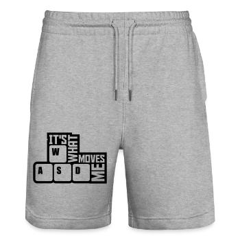 its what moves me - Stanley/Stella Unisex Bio Joggingshorts Trainer  - Grau meliert - Vorne - Nik (191cm) & Marisol (170cm)