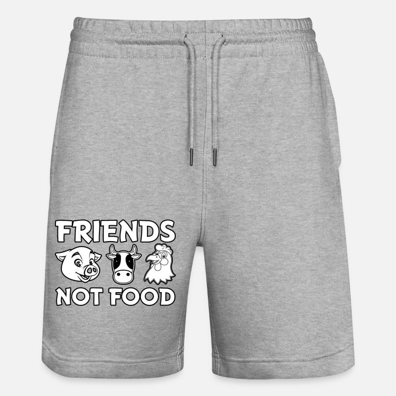 Amis pas nourriture - Short de jogging bio TRAINER Stanley/Stella unisexe - gris chiné