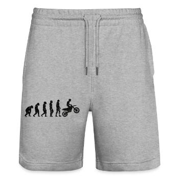 Moto Motocross Motocycliste Fan de moto - Short de jogging bio TRAINER Stanley/Stella unisexe - gris chiné - Devant - Nik (191cm) & Marisol (170cm)