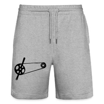 Triathlon Swim Bike Run Marathon - Stanley/Stella Unisex Bio Joggingshorts Trainer  - Grau meliert - Vorne - Nik (191cm) & Marisol (170cm)