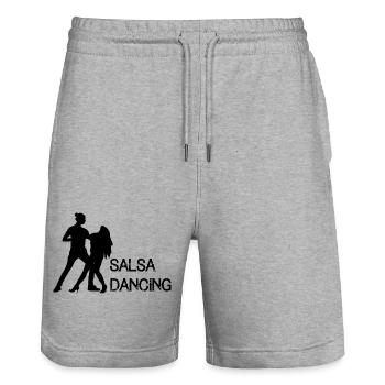 Danse Musique de danse - Short de jogging bio TRAINER Stanley/Stella unisexe - gris chiné - Devant - Nik (191cm) & Marisol (170cm)