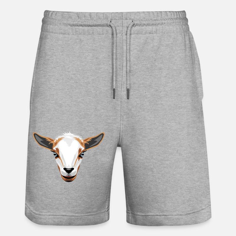Tête de chèvre - Short de jogging bio TRAINER Stanley/Stella unisexe - gris chiné