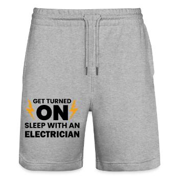 Artisan bricoleur Artisan Artisan Outil Construction - Short de jogging bio TRAINER Stanley/Stella unisexe - gris chiné - Devant - Nik (191cm) & Marisol (170cm)