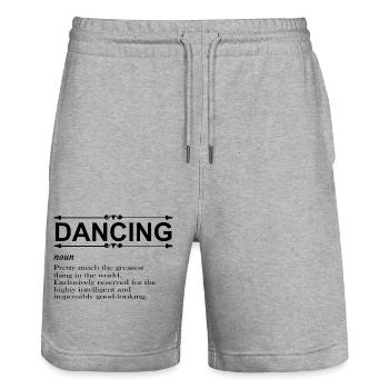 Dancing Dance Music - Stanley/Stella Unisex Bio Joggingshorts Trainer  - Grau meliert - Vorne - Nik (191cm) & Marisol (170cm)