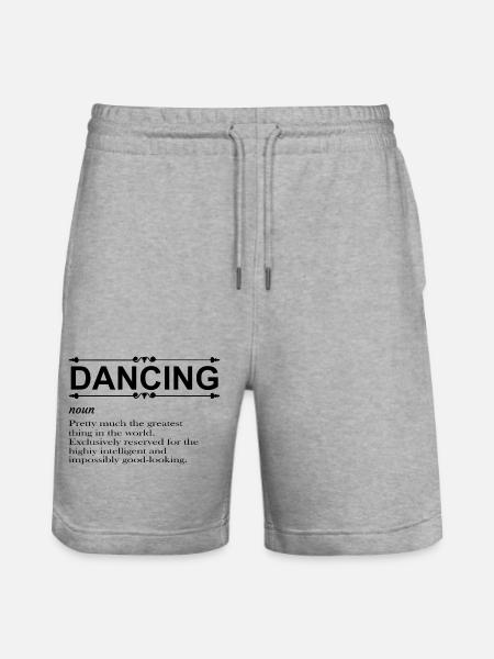 Dancing Dance Music - Stanley/Stella Unisex Bio Joggingshorts Trainer - Grau meliert