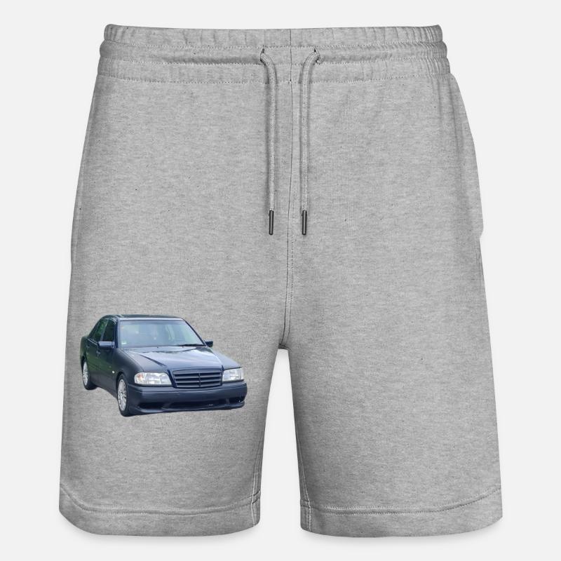 Dunkle Limousine Silhouette - Stanley/Stella Unisex Bio Joggingshorts Trainer  - Grau meliert