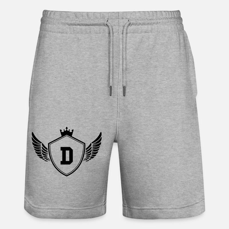 wappen D - Stanley/Stella Unisex Bio Joggingshorts Trainer  - Grau meliert