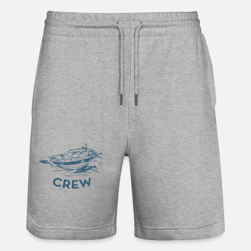 Équipage de bateau à moteur - Short de jogging bio TRAINER Stanley/Stella unisexe - gris chiné