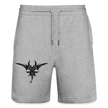 Fliegender singender Vogel - Stanley/Stella Unisex Bio Joggingshorts Trainer  - Grau meliert - Vorne - Nik (191cm) & Marisol (170cm)