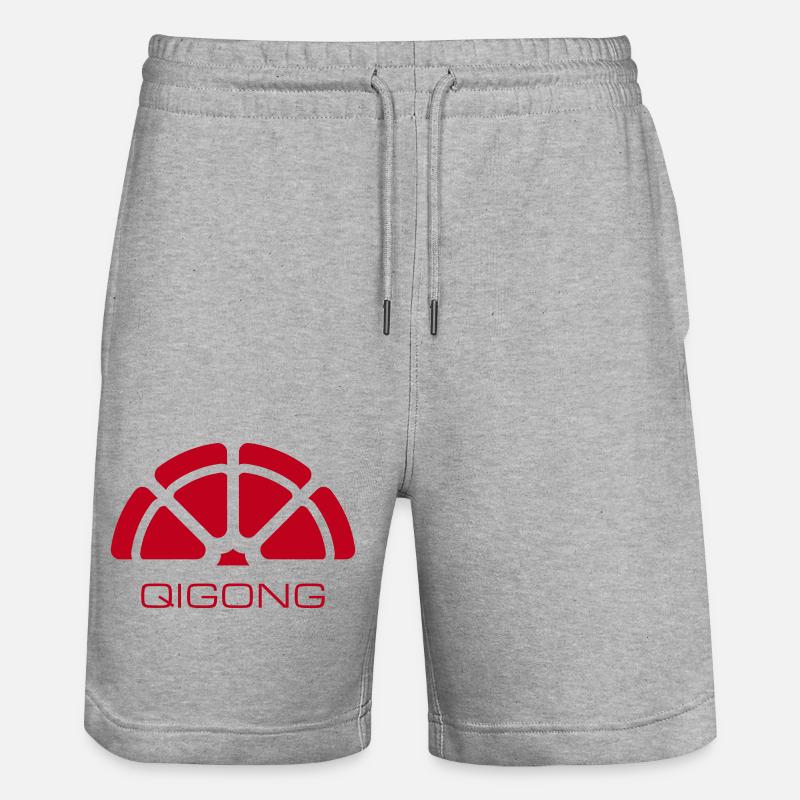 Symbole du Qigong - Short de jogging bio TRAINER Stanley/Stella unisexe - gris chiné