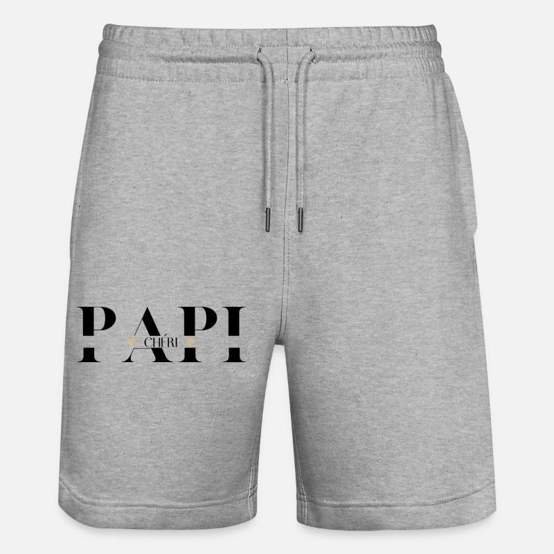 papi Chéri - Short de jogging bio TRAINER Stanley/Stella unisexe - gris chiné