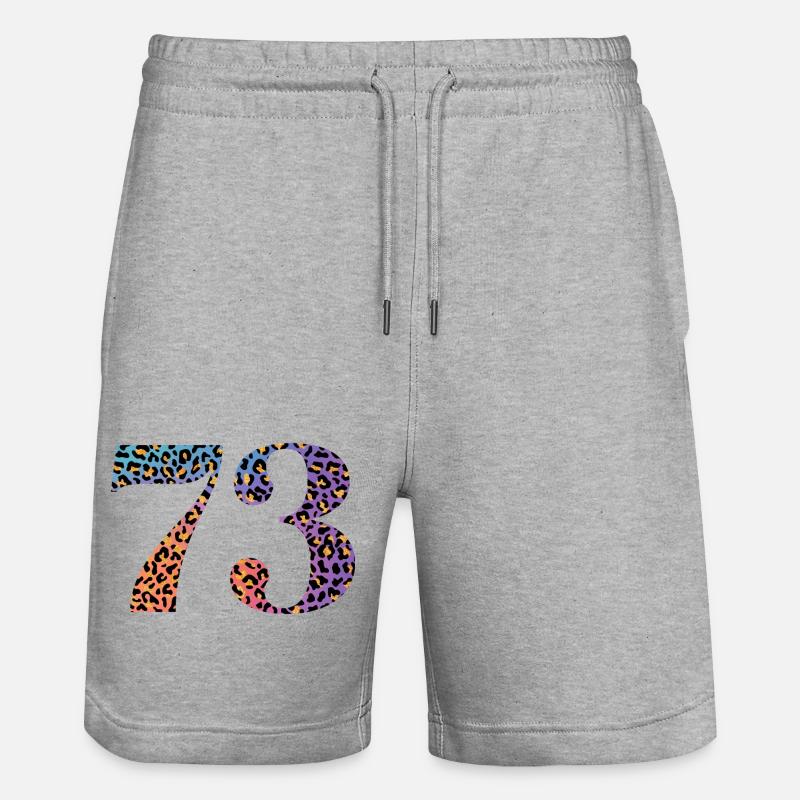 73e anniversaire léopard - Short de jogging bio TRAINER Stanley/Stella unisexe - gris chiné